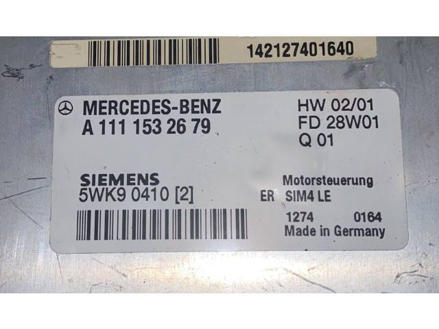 Řídící jednotka Mercedes-Benz CLK A208 C208 2001