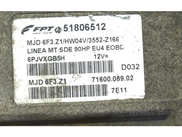Блок управления двигателем Блок управления 51806512 Fiat Linea