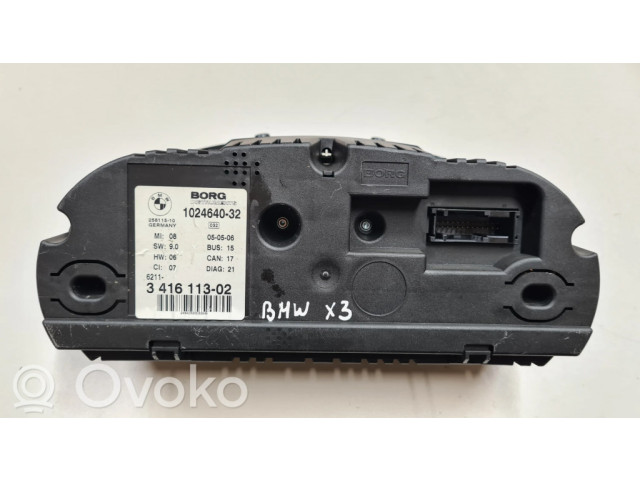 Панель приборов 341611302, 102464032   BMW X3 E83       