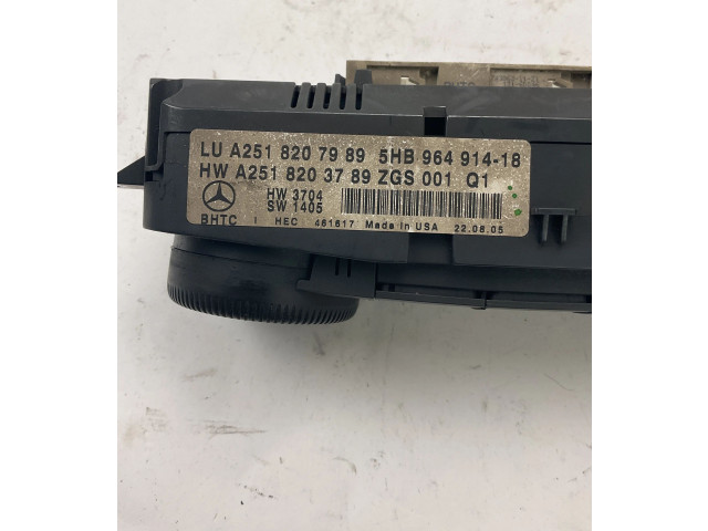 Блок управления климат-контролем A2518203789, 5HB96491418   Mercedes-Benz R W251