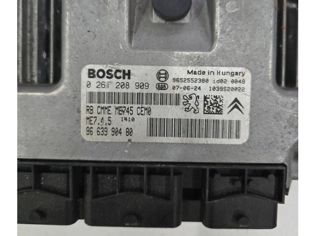 Блок управления двигателя 9663990480, 0261208909   Peugeot 307 CC