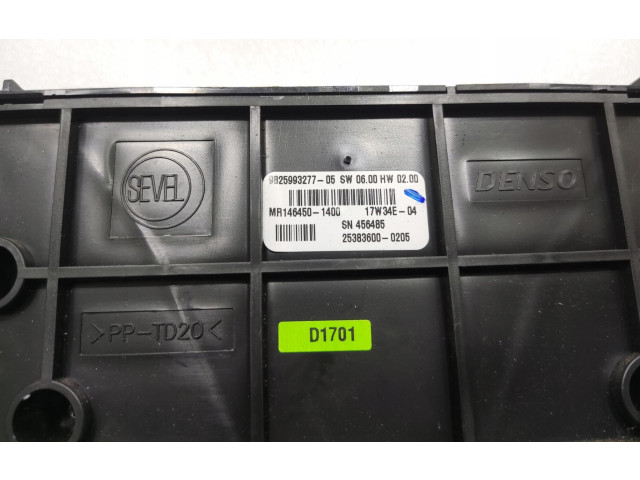 Блок управления климат-контролем 9825993277   Citroen Berlingo