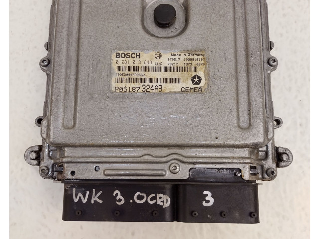 Блок управления двигателем Блок управления P05187324AB, 0281013643 Jeep Grand Cherokee (WK)