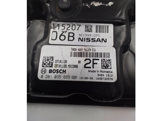 Řídící jednotka NEC999075, 0281035669 Nissan Qashqai 2019