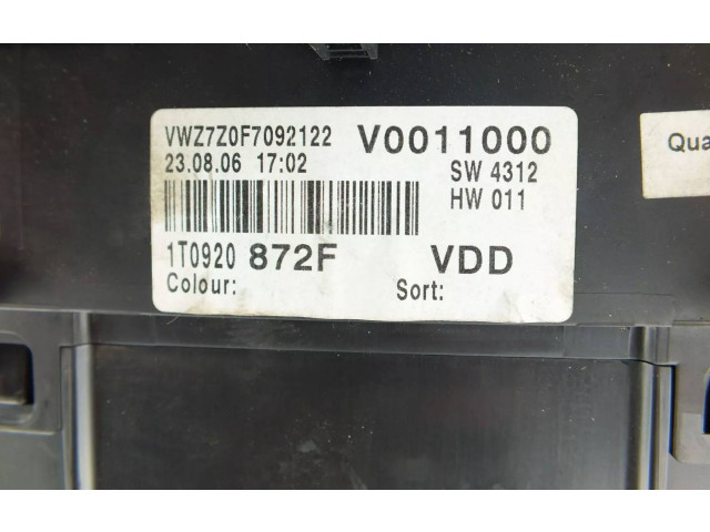 Přístrojová deska Volkswagen Caddy 2006 1T0920872F