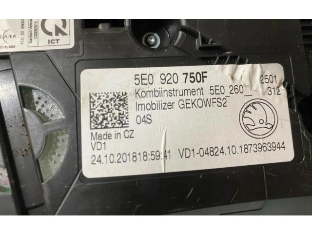 Панель приборов 5E0920750F   Skoda Octavia Mk3 (5E)       
