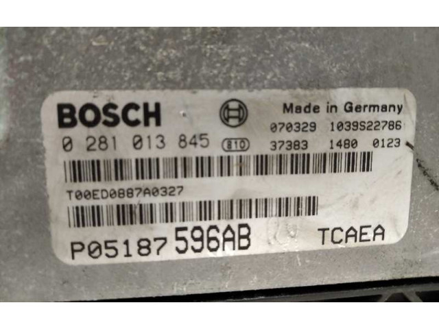 Блок управления двигателя P05187596AB, 0281013845 Jeep Patriot