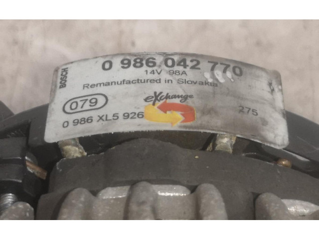 Генератор SLV0986042770   Dacia Logan I      