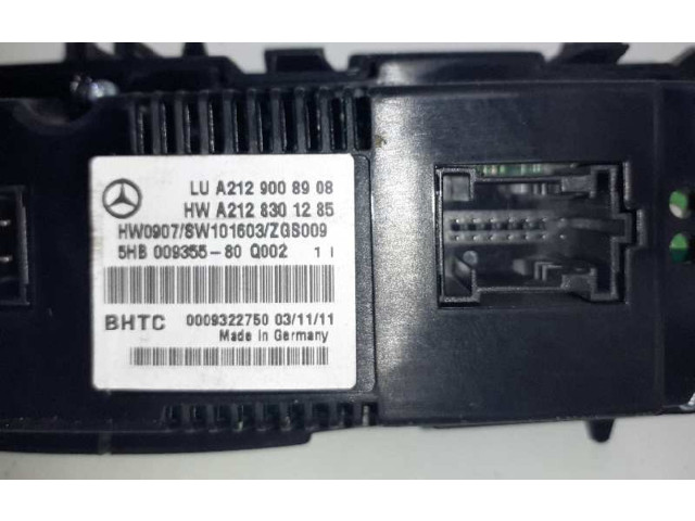 Блок управления климат-контролем A2129008908, 5HB00935580   Mercedes-Benz E A207