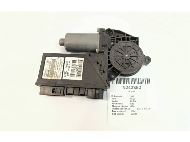 Передний двигатель механизма для подъема окон 4E1959802B, 998266105 Audi A8 S8 D3 4E