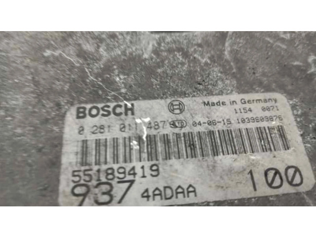 Řídící jednotka 55189419, 0281011487 Alfa Romeo 147 2001
