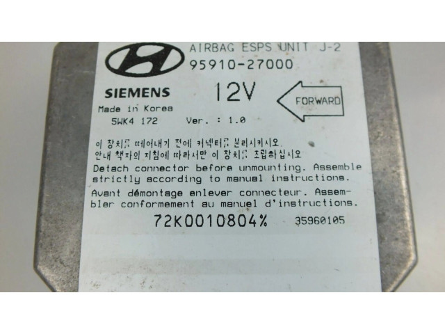 Блок подушек безопасности 9591027000, 5WK4172 Hyundai Coupe