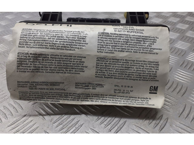 Подушка безопасности водителя 93335024   Opel Meriva A