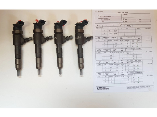 Комплект форсунок 0445110566    Peugeot Partner III  DV6FE 