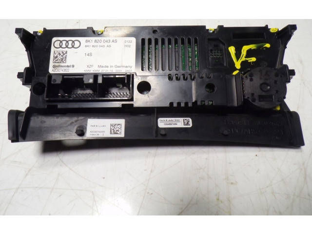 Блок управления климат-контролем 8K1820043ASXZF, 8K1820043AS   Audi A4 Allroad