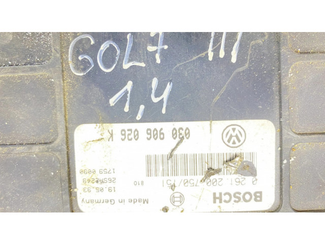 Блок управления двигателя 030906027T, 0261203613614   Volkswagen Golf III