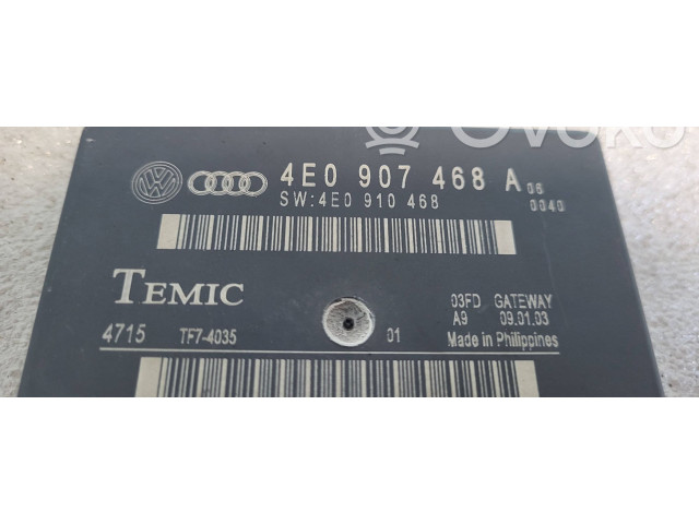 Блок управления 4E0907468A, 4E0910468 Audi A8 S8 D3 4E