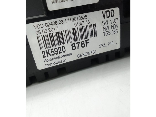 Přístrojová deska Volkswagen Caddy 2015 2K5920876F