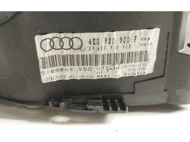 Přístrojová deska Audi A8 S8 D3 4E 2004 4E0920900F, 4E0910900
