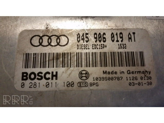 Блок управления двигателя 045906019AT, 0281011100   Audi A2