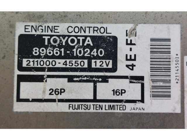 Řídící jednotka 89661-10240, 211000-4550   Toyota Starlet (P90) V 