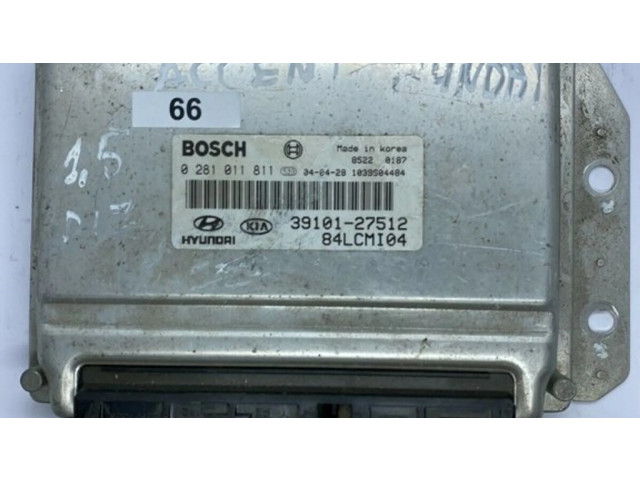 Řídící jednotka 3910127512, 0281011811 Hyundai Accent 1999