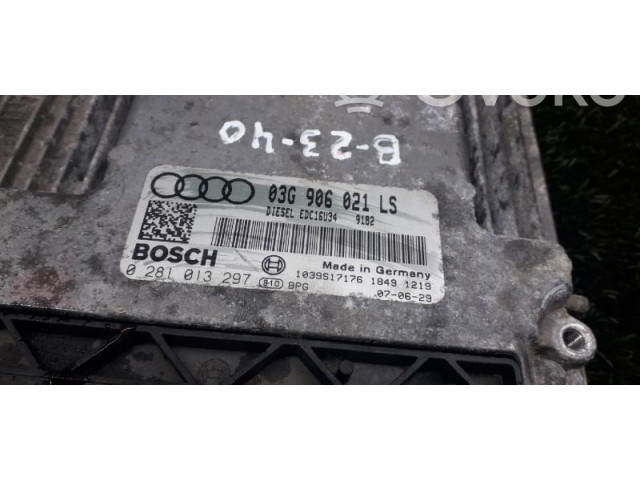 Блок управления двигателя 03g906021ls, 0281013297 Audi A3 S3 8P