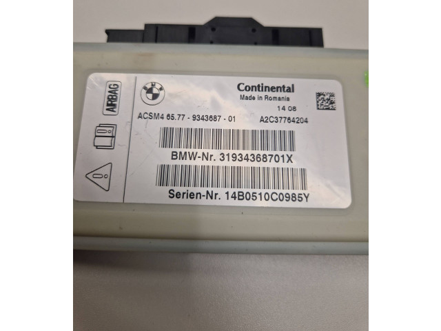 Блок подушек безопасности 9343687, 14B0510C0985Y BMW X3 F25