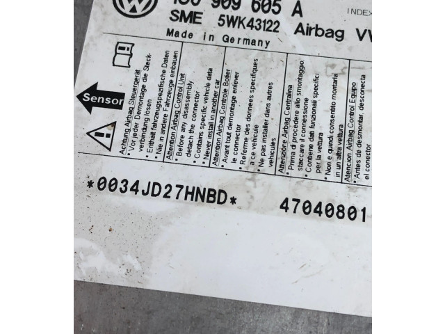 Блок подушек безопасности 1C0909605A, 5WK43122   Volkswagen Transporter - Caravelle T5