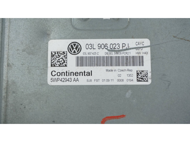 Блок управления двигателя 03L906023PJ, 5WP42943AA Volkswagen Touran II