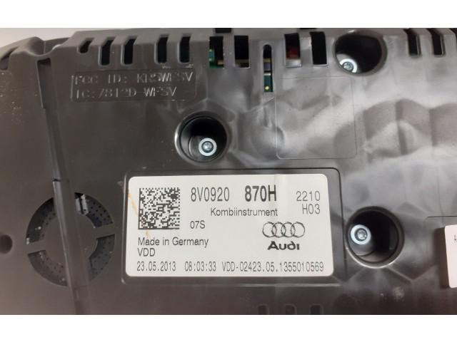 Панель приборов 8V0920870H, A2C84208100 Audi A3 S3 8V