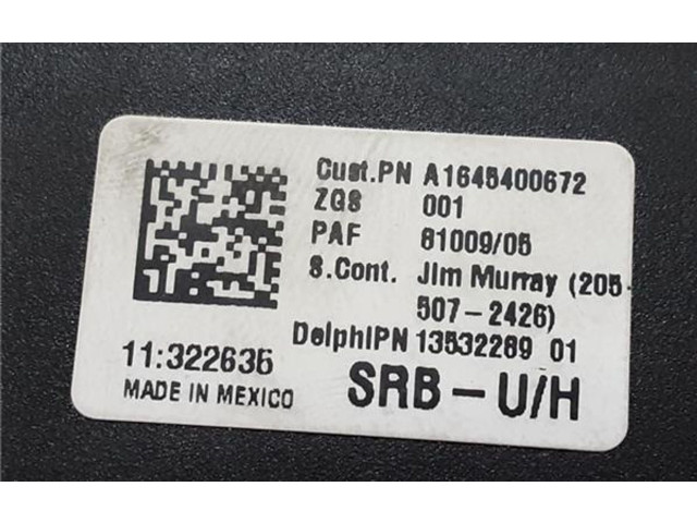 Блок предохранителей  A1645400672, A1645400672   Mercedes-Benz ML W164    