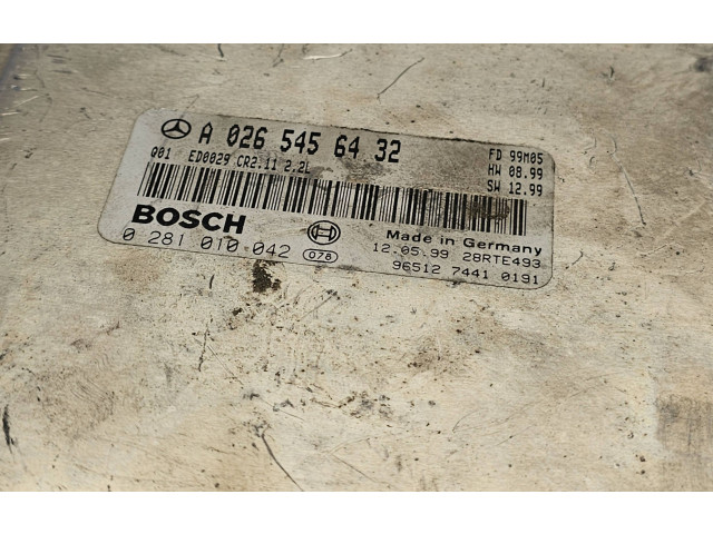 Řídící jednotka A0265456432, 0281010042 Mercedes-Benz E W210 2000