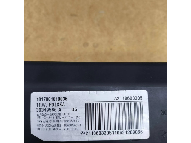 Подушка безопасности пассажира A2118603305, 30349566A   Mercedes-Benz E W211