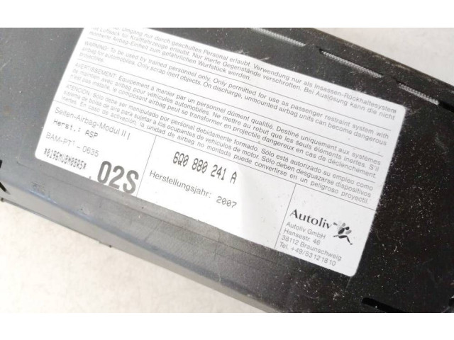 Подушка безопасности в сиденье 6q0880241a, 6Q0880241A   Skoda Fabia Mk2 (5J)