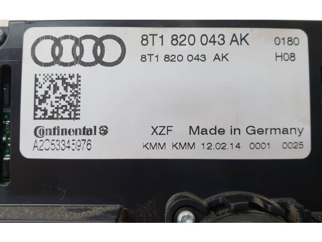 Блок управления климат-контролем 8T1820043AK   Audi A5 8T 8F