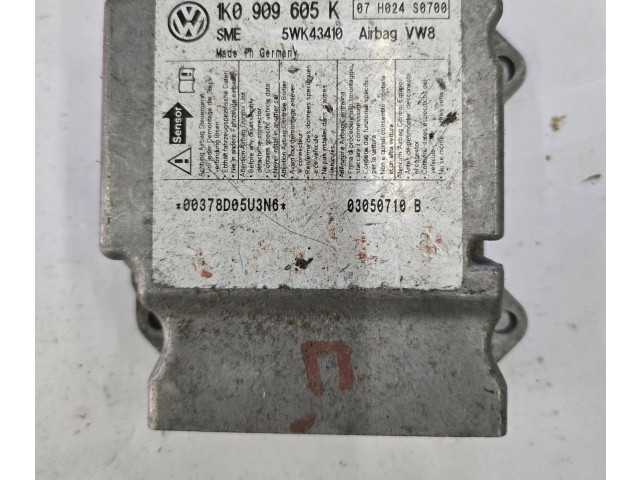 Блок подушек безопасности 1K0909605K, 5WK43410 Skoda Octavia Mk2 (1Z)
