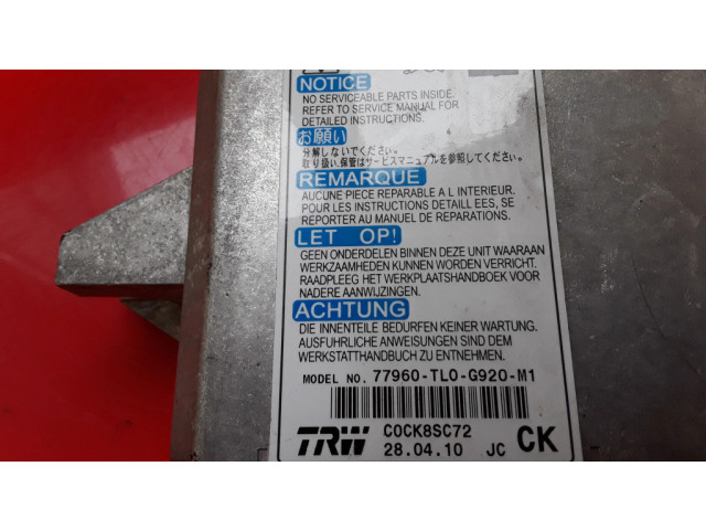 Блок подушек безопасности 77960TL0G920M1, C0CK8SC72 Honda Accord
