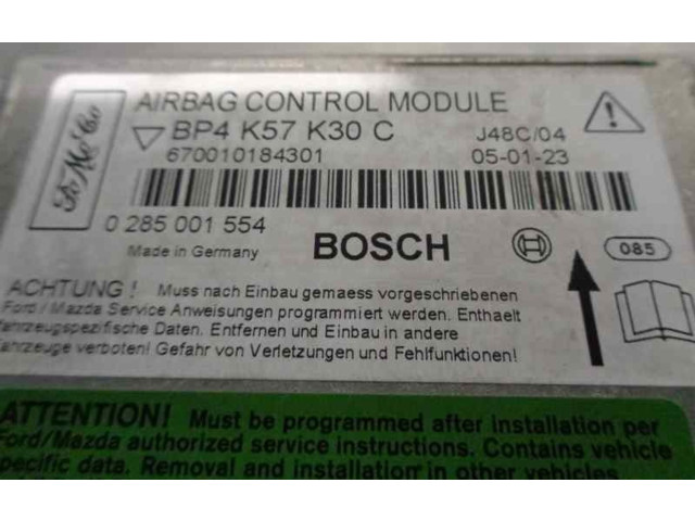Блок подушек безопасности BP4K57K30C, 0285001554 Mazda 3 I