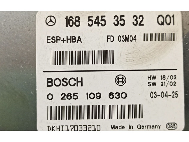 Блок управления АБС 1685453532, 0265109630   Mercedes-Benz A W168