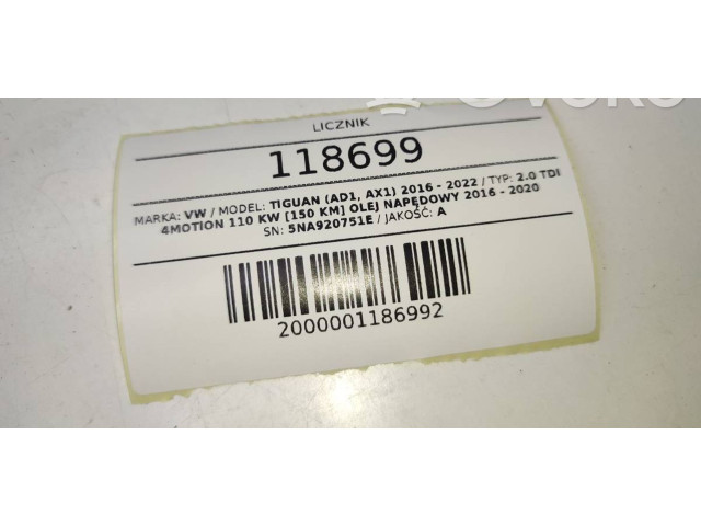 Přístrojová deska  Volkswagen Tiguan 2021 5NA920751E  