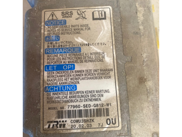 Блок подушек безопасности 77960SEDG812M1, C0WU3SHZK Honda Accord