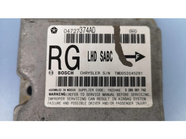Блок подушек безопасности 0285001742, 04727374AD   Chrysler Voyager