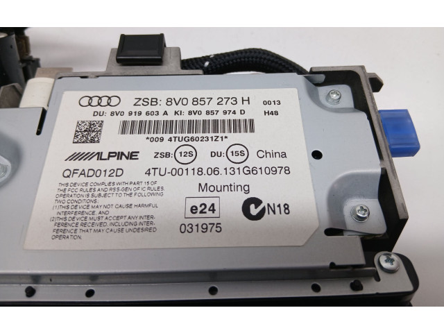 Дисплей    8V0857273P6PS, 8V0857273P6PS   Audi A3 S3 8V