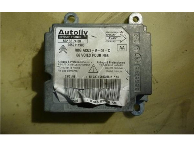 Блок подушек безопасности 602327400, 9659111980 Citroen Xsara Picasso