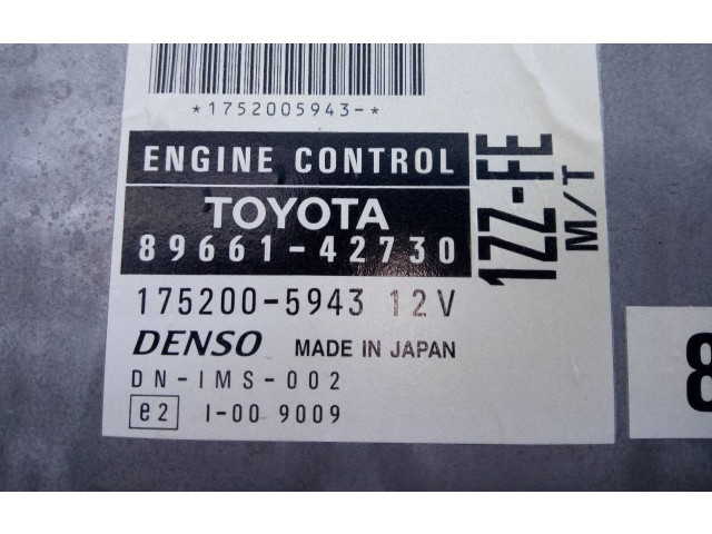 Řídící jednotka 8966142730, 1752005943   Toyota RAV 4 (XA10) 2001