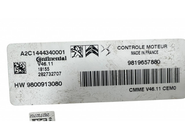 Блок управления двигателя 9819657880, HW9800913080 Citroen C3 Aircross