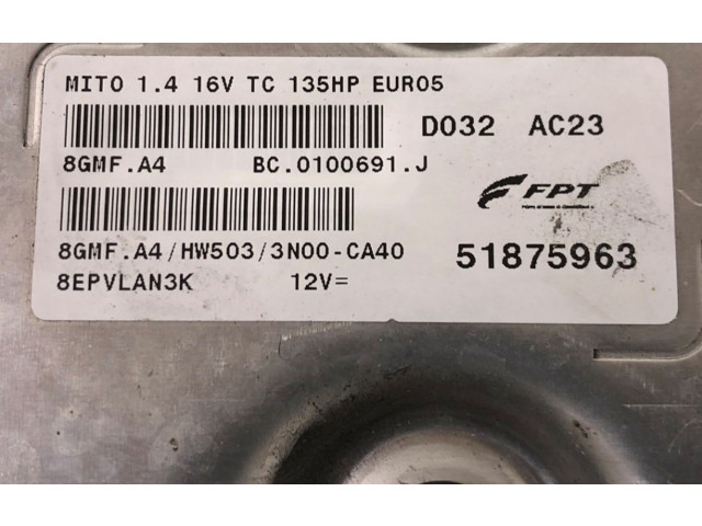 Řídící jednotka 51875963, 51875963   Alfa Romeo Mito 2010