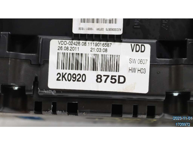 Панель приборов 2K0920875DX Volkswagen Caddy