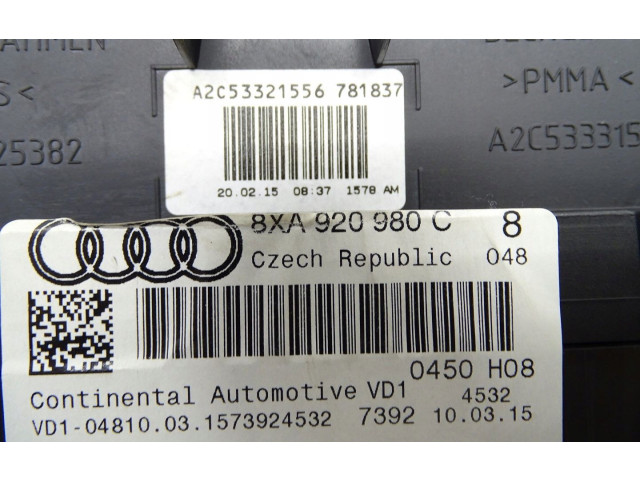 Панель приборов 8XA920980C Audi A1